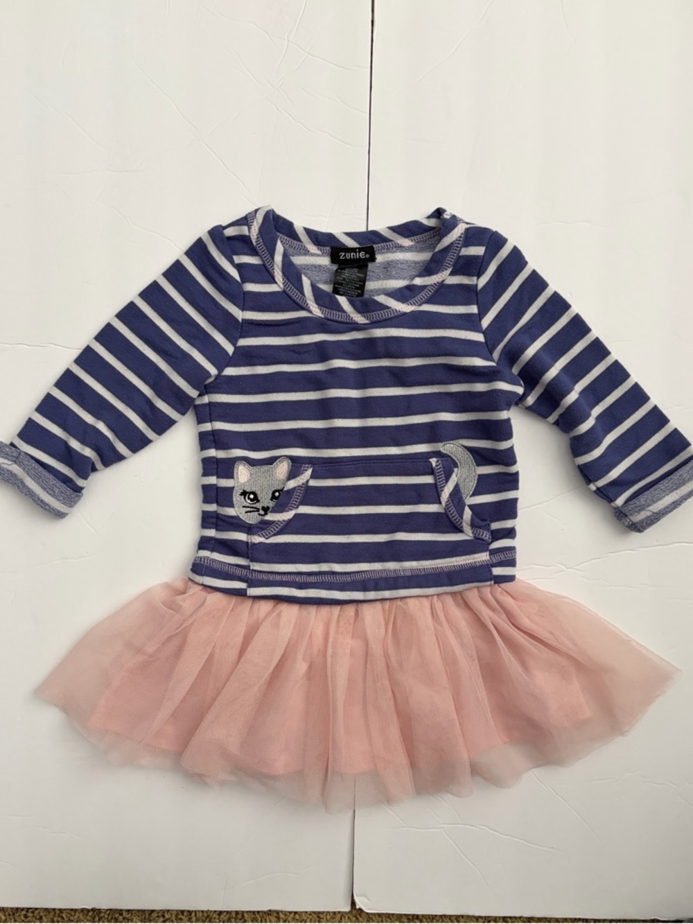 Zunie Blue and‎ white Striped Dress